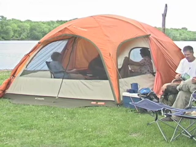 Columbia&reg; Conrad Ridge 15x10' Tent Persimmon / Gator / Fossil - image 1 from the video